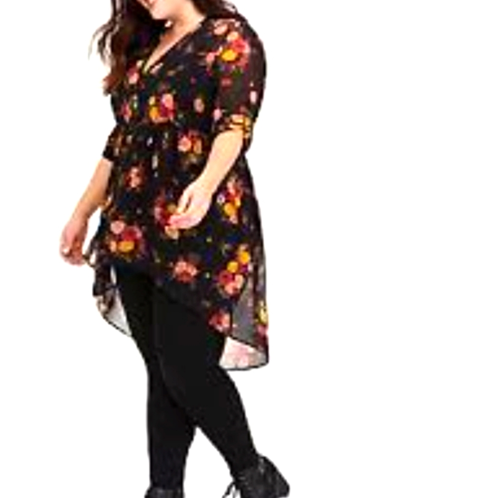 Torrid Lexie floral Print Babydoll Tunic